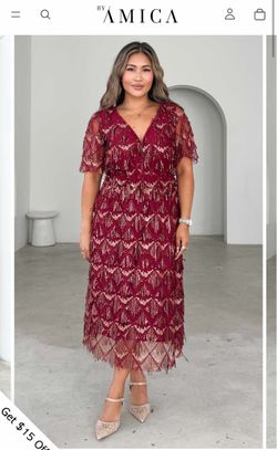 New with tags Burgundy/wine sequin dress
