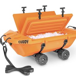ORANGE CUDDY Crawler Cooler with Wheels 