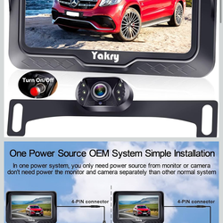 4.3" HD Backup Camera System w/ License Plate Cam