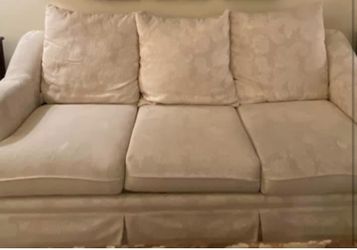 Off White Damask Sofa