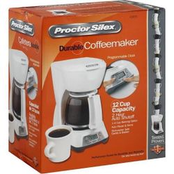Proctor Silex Durable Coffeemaker, 12 Cup Capacity, White (320) SHOP $20 or best offer no holds