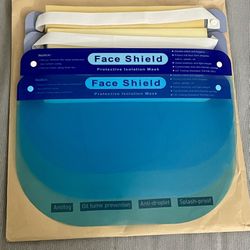 Face Shield Set – 4 Pieces | Anti-Fog, Anti-Droplet, Splash-Proof | New
