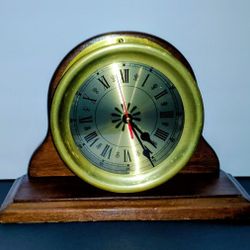 Brass Ships Clock with Base