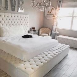 White storage Bed