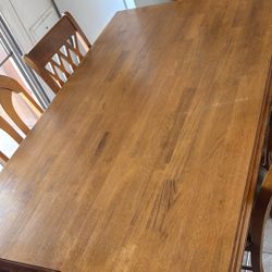 Farmhouse Style Dining Table 6 Seating 