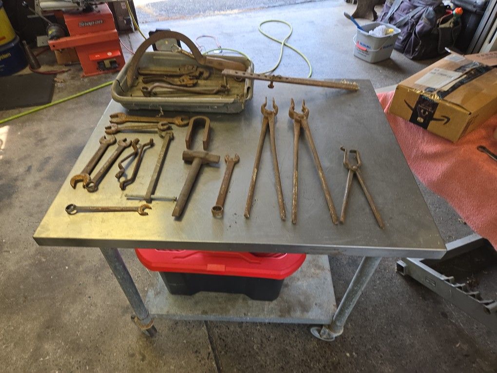 Vintage Tools And Anvil