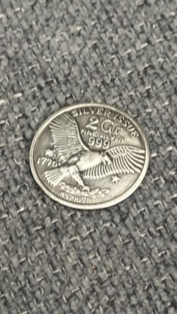 2 Gram .999 Fine Silver Issue 1776 Eagle Landing USA Round (contact info removed)