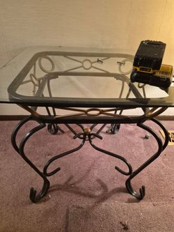 Glass 2 side table n coffee table