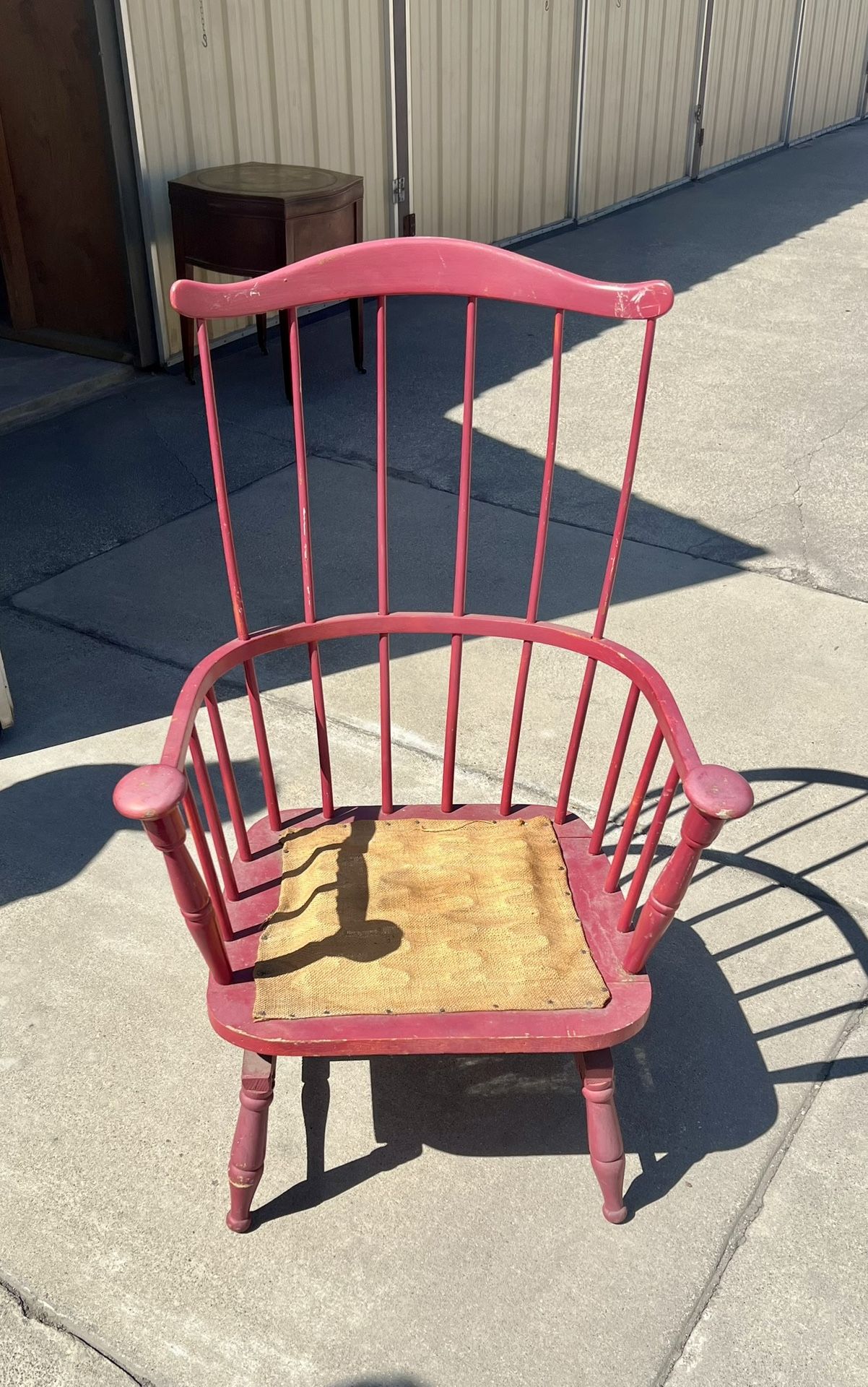 VERY OLD RED ANTIQUE ROCKER