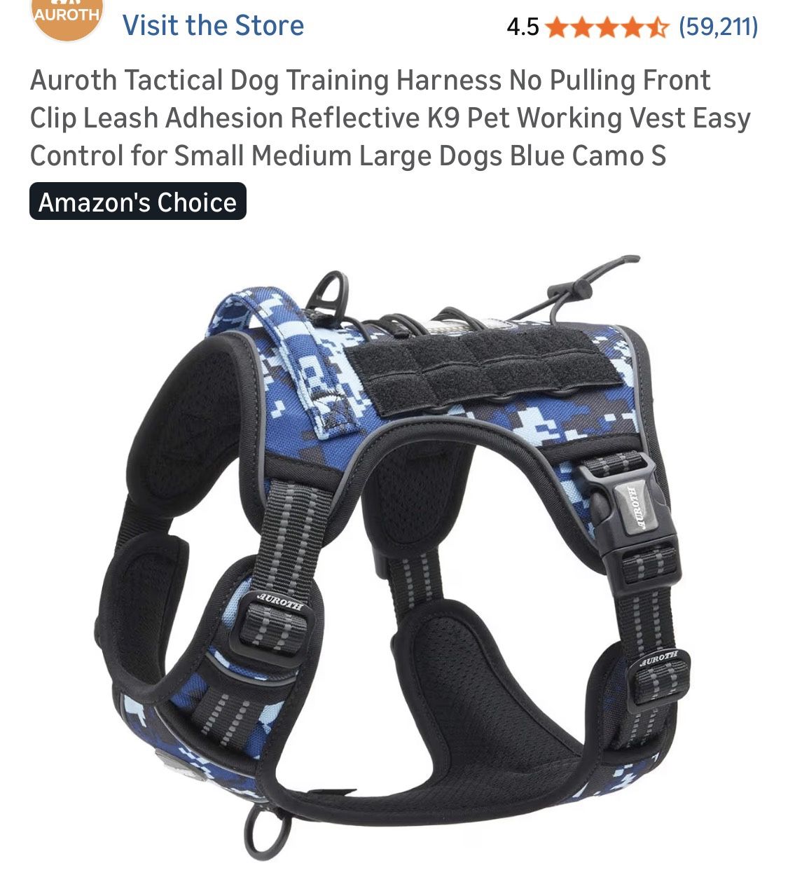 Tactical Dog Harness, Fit 18-35lbs, New