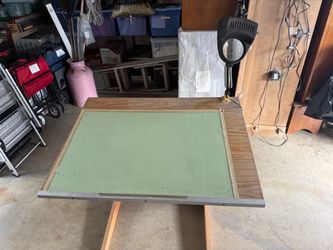 Drafting Table with Green Surface