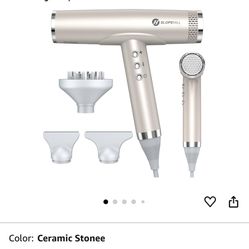 slopehill Professional Hair Dryer with Diffuser, Ionic Hair Dryer,Lightweight Compact Powerful & Fast Salon Blow Dryer with High Speed Brushless Motor