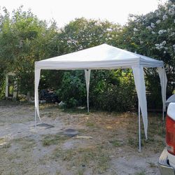 Tienda de campaña para exteriores de 10 x 10 pies, color blanco, para bodas, patio, carpa de glorieta, sombra de sol, lluvia, carpa