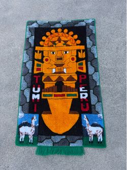 Tumi Peru Peruvian Alpaca Wool Tapestry Wall Hanging Art
