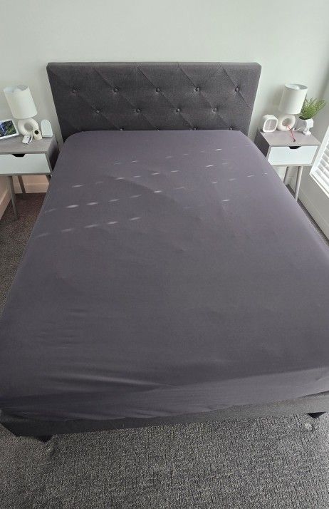 ZINUS Shalini Upholstered Platform Bed Frame FULL – $80