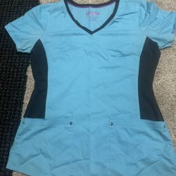 Blue Purple Label Scrub Top