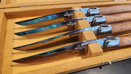 Laguiole Olive Wood Steak Knives France Brand New