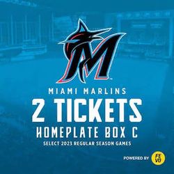 MLB - Miami Marlins 2 Homeplate Box C Tickets, eVoucher