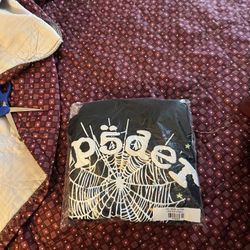 Spider OG Web Black Crew Tee large