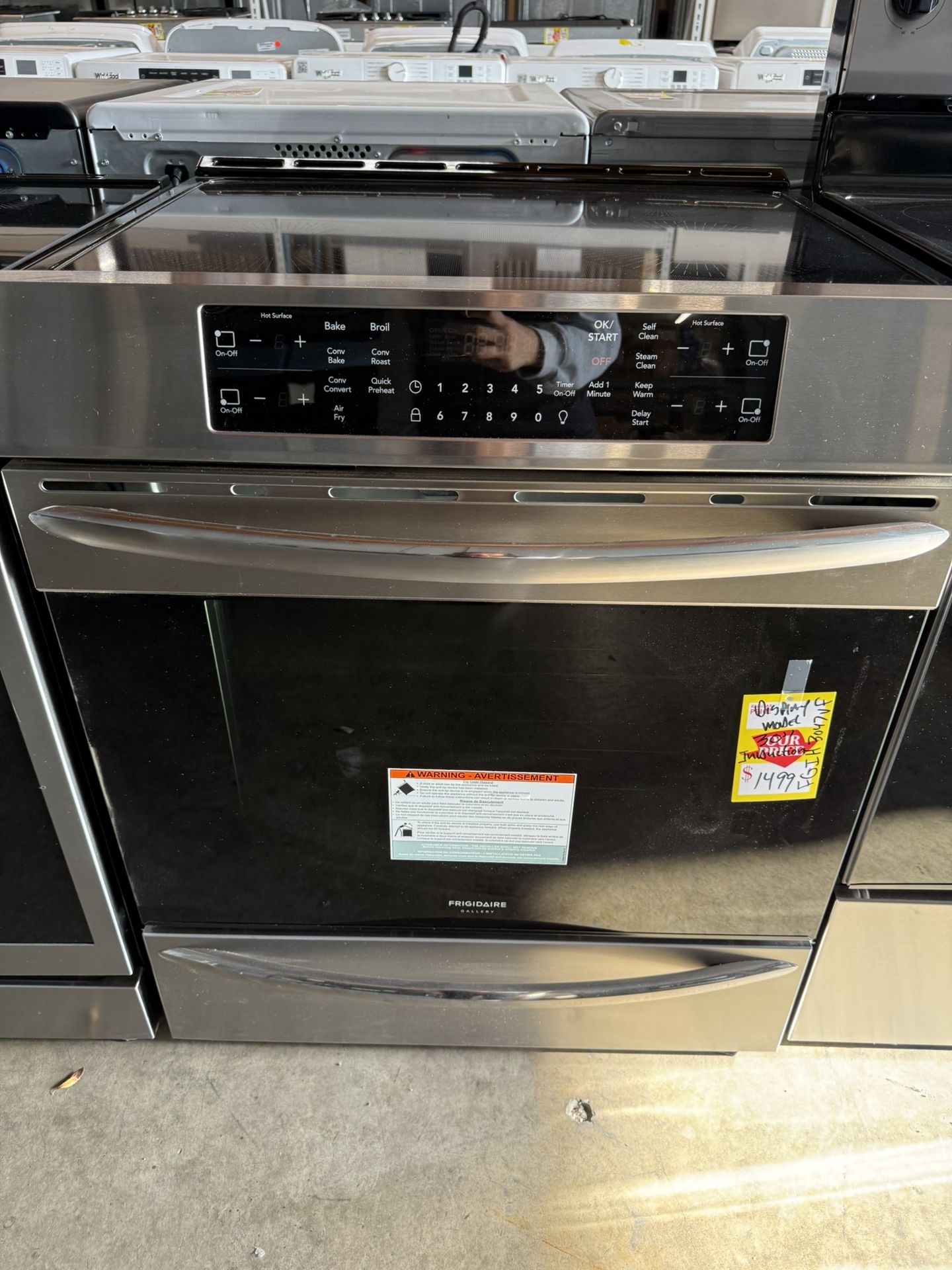 Frigidaire Gallery 30” Stainless Steel Freestanding Induction Range with Air Fry
