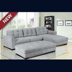 BEAUTIFUL GRAY BISCAYNE SECTIONAL SOFA!$899!*SAME DAY DELIVERY*NO CREDIT NEEDED*EASY FINANCING*HUGE SALE*