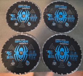 4 Brand New Spyder 7 1/4 saw blades