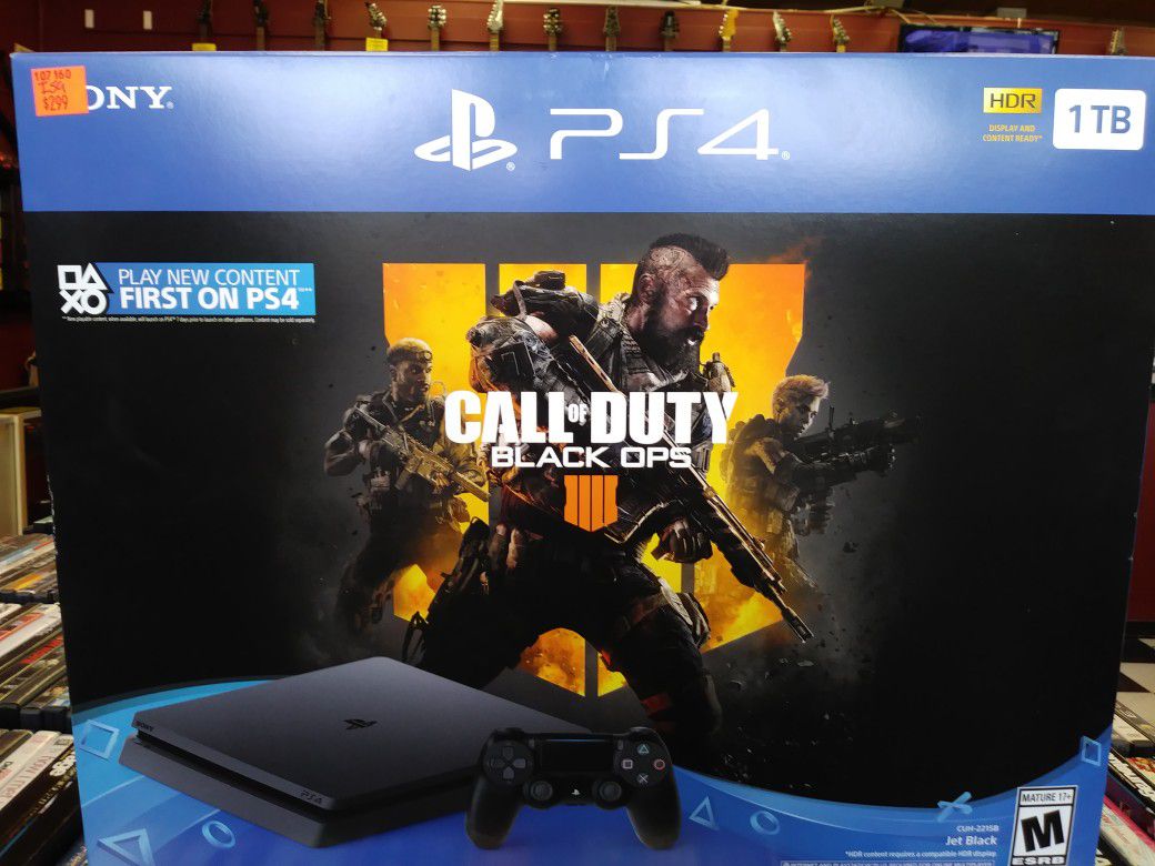 PS4 Slim 1TB With Black Ops 4