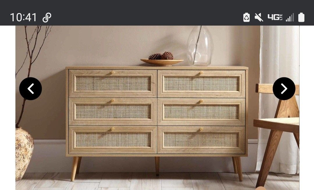2 Ratan Front Identical Dressers