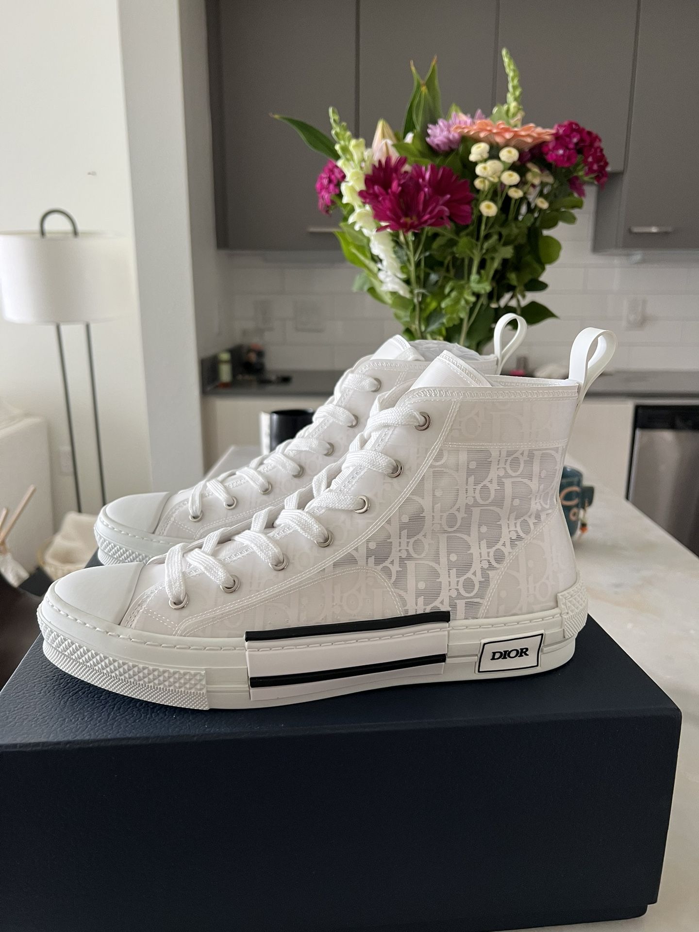 Dior High Top Shoes NEW Sneakers White