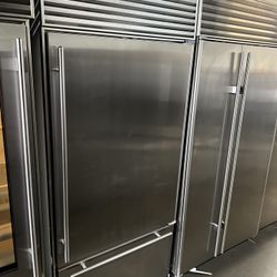 Sub Zero 36”Wide Built In Stainless Steel Bottom Freezer