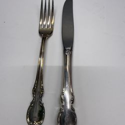 1847 Rogers Bros Reflection Silverplate Fork Knife Set Vintage Flatware