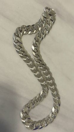 925 sterling silver 18” 12 mm Cuban chain