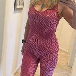 Spirithoods Women’s Jumpsuit Hot Pink Zebra