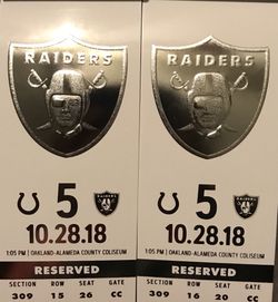 Raiders vs colts