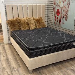 CAMA QUEEN CON COLCHÓN 