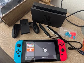 Nintendo Switch Bundle – Red/Blue Joy-Cons + Dock & Accessories
