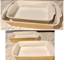 Sur La Table 2 Piece Set -Oven to table casserole dishes-Stoneware- NEW -77064 zipcode