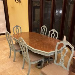 kitchen Table  Six Chairs