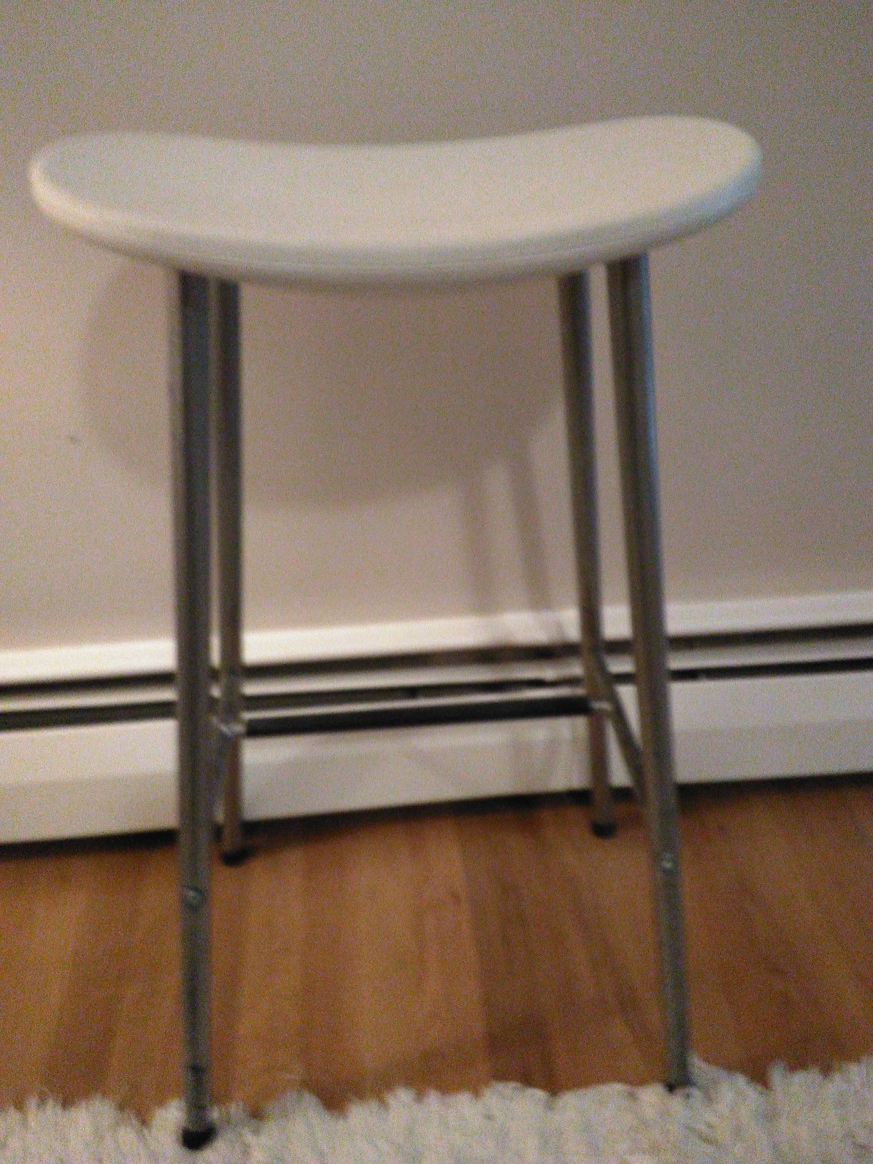 2 IKEA white tall bar kitchen stool chair aa-321913-1 220lb