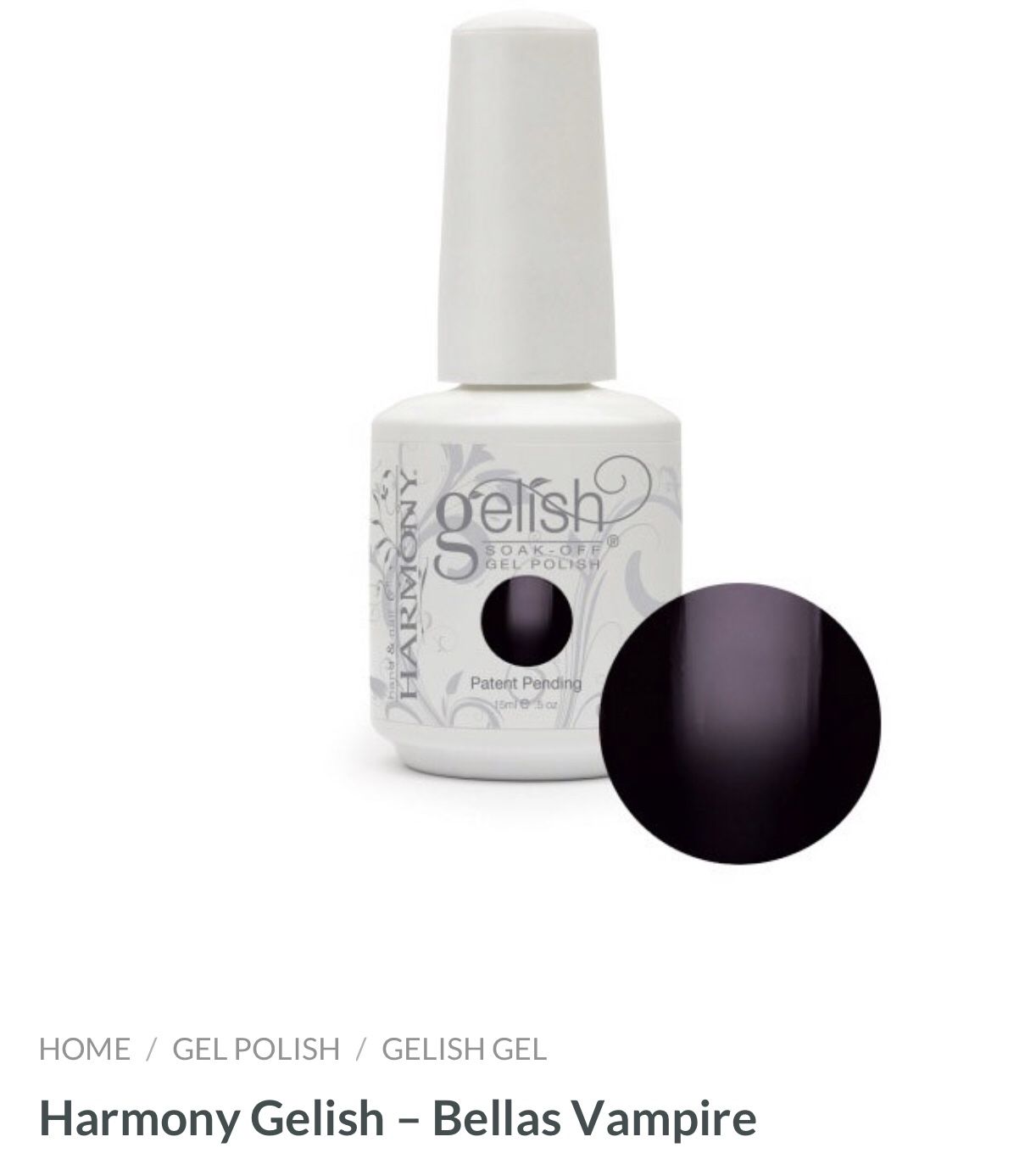 Harmony Gelish Gel Nail Polish - Bellas Vampire 15ml