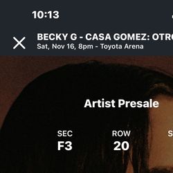 Becky G Tickets