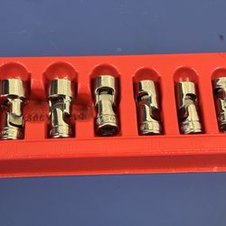 Snap-on Tools 6 pc 3/8" Drive 6-Point SAE Flank Drive® Shallow Universal Socket Set (7/16-3/4") 