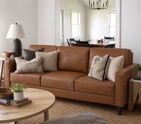 Faux Leather Sofa