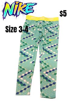 Nike Kids Printed Leggings Size 3-4❤️❤️excellent condition M19 091126