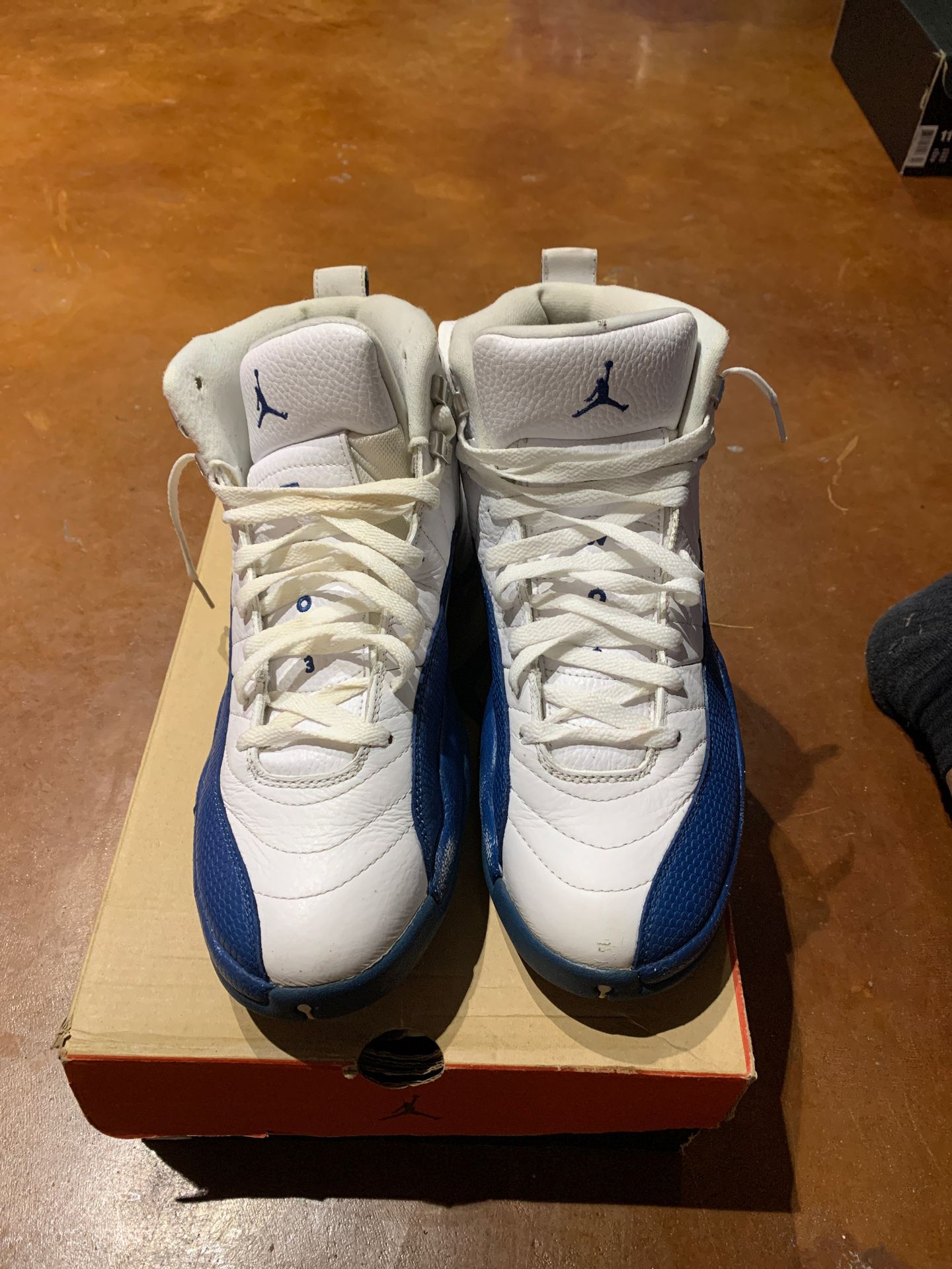 Air Jordan Retro 12 white and blue