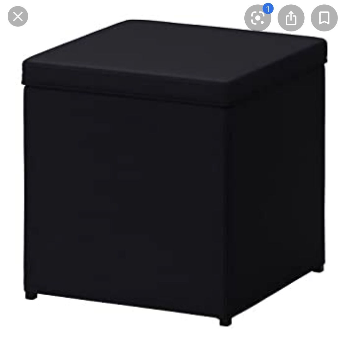 IKEA ottoman with storage in NAVY BLUE