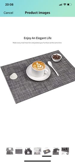4Pcs PVC Placemats Non-Slip Heat Insulation Dining Table Mats 45cm x 30cm New( please follow my page all brand new )