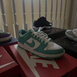 Nike Dunk Low Teal White – Clean – Worn 1–2x