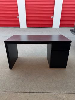 Black Office Desk with Drawers