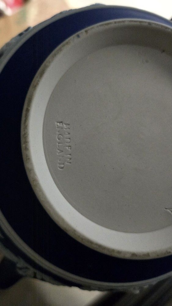 Jasper Cobalt Blue Wedgwood Teapot 19th Century